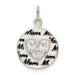 Sterling Silver Enamel MOM Charm - Product Photo