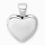 Sterling Silver Antiqued Heart Baby Foot Pendant - Product Photo