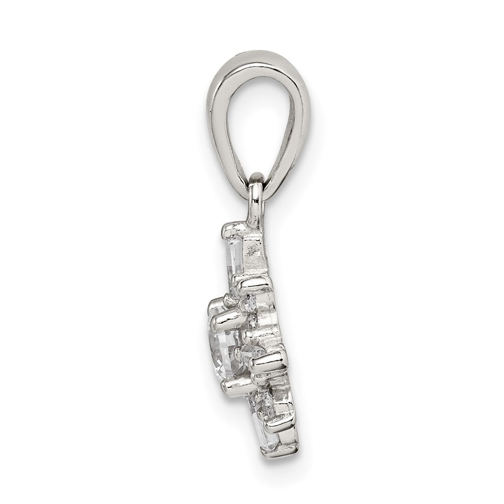 Sterling Silver Fancy CZ Pendant - Product Photo