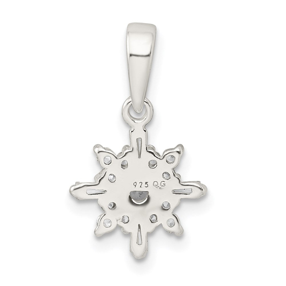 Sterling Silver Fancy CZ Pendant - Product Photo