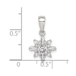 Sterling Silver Fancy CZ Pendant - Product Photo