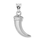 Sterling Silver Rhodium-plated Polished Claw Pendant - Product Photo