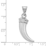 Sterling Silver Rhodium-plated Polished Claw Pendant - Product Photo