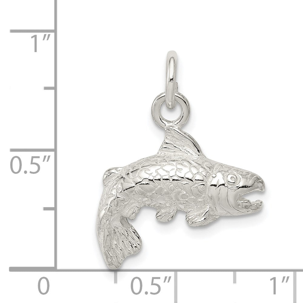 Sterling Silver Fish Charm - Product Photo