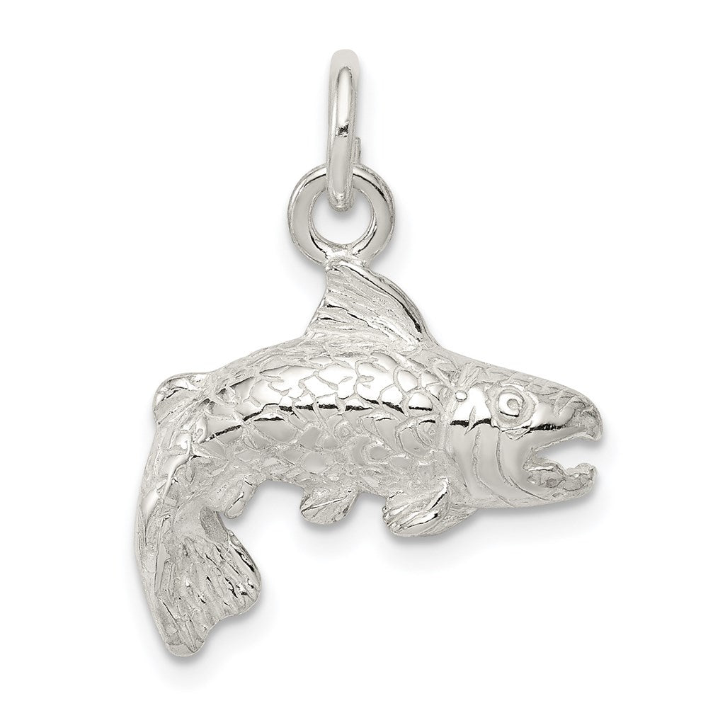 Sterling Silver Fish Charm - Product Photo