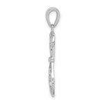Sterling Silver Rhodium Plated Dog Pendant - Product Photo