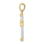 Sterling Silver & Gold-tone Twisted Cross Pendant - Product Photo