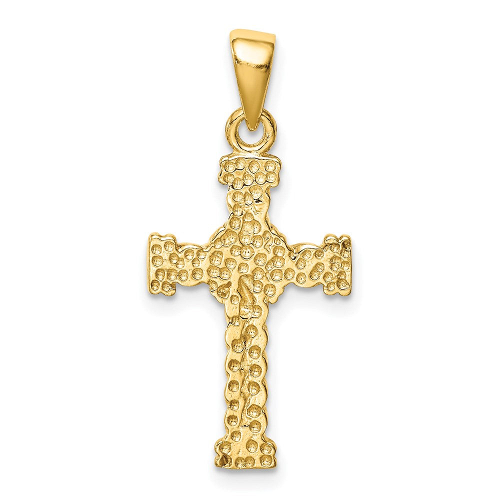 Sterling Silver & Gold-tone Twisted Cross Pendant - Product Photo