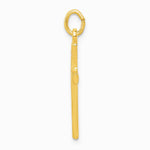 Sterling Silver Gold-tone Diamond-Cut Cross Pendant - Product Photo