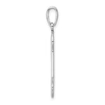 Sterling Silver Rhodium-plated Polished Engraveable Dog Bone Pendant - Product Photo