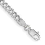 Sterling Silver 4.25mm Double Link Charm Bracelet - Product Photo