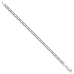 Sterling Silver 5mm Double Link Charm Bracelet - Product Photo