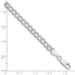 Sterling Silver 5mm Double Link Charm Bracelet - Product Photo