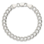Sterling Silver 7mm Double Link Charm Bracelet - Product Photo
