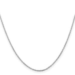 Sterling Silver Rhodium-plated 1mm Cable Chain Necklace 14"-26" - Product Photo