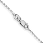 Sterling Silver Rhodium-plated 1mm Cable Chain Necklace 14"-26" - Product Photo