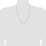 Sterling Silver Rhodium-plated 1mm Cable Chain Necklace 14"-26" - Product Photo