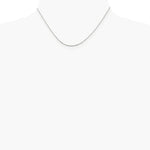 Sterling Silver Rhodium-plated 1.1mm Diamond-cut Rope Chain Necklace 16"-24" - Product Photo