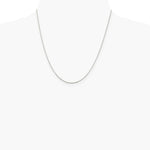 Sterling Silver Rhodium-plated 1.1mm Diamond-cut Rope Chain Necklace 16"-24" - Product Photo