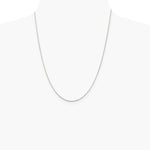 Sterling Silver Rhodium-plated 1.1mm Diamond-cut Rope Chain Necklace 16"-24" - Product Photo