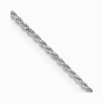 Sterling Silver Rhodium-plated 1.1mm Diamond-cut Rope Chain Necklace 16"-24" - Product Photo