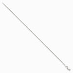 Sterling Silver 1.5mm Diamond-cut Rope Chain Anklet Bracelet 7"-10" - Product Photo