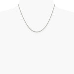 Sterling Silver Rhodium-plated 1.5mm Diamond-cut Rope Chain Necklace 14"-36" - Product Photo