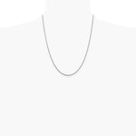 Sterling Silver Rhodium-plated 1.5mm Diamond-cut Rope Chain Necklace 14"-36" - Product Photo