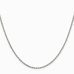 Sterling Silver 1.7mm Diamond-cut Rope Chain Necklace 14"-36" - Product Photo