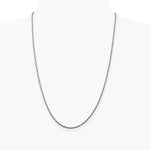Sterling Silver Rhodium-plated 2.25mm Diamond-cut Rope Chain Necklace 16"-30" - Product Photo