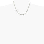 Sterling Silver 2.5mm Diamond-cut Rope Chain Necklace 16"-36" - Product Photo