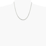 Sterling Silver 2.5mm Diamond-cut Rope Chain Necklace 16"-36" - Product Photo