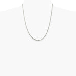 Sterling Silver 2.5mm Diamond-cut Rope Chain Necklace 16"-36" - Product Photo