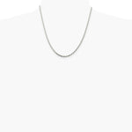 Sterling Silver 2.75mm Diamond-cut Rope Chain Necklace 16"-36" - Product Photo