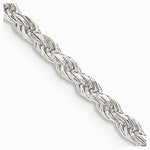 Sterling Silver 2.75mm Diamond-cut Rope Chain with 2in ext. Necklace 18"-22" - Product Photo