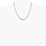 Sterling Silver 3.75mm Diamond-cut Rope Chain Necklace 16"-36" - Product Photo