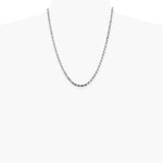 Sterling Silver 3.75mm Diamond-cut Rope Chain Necklace 16"-36" - Product Photo