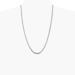 Sterling Silver 3.75mm Diamond-cut Rope Chain Necklace 16"-36" - Product Photo