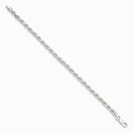 Sterling Silver 4.6mm Diamond-cut Rope Chain Bracelet 7"-10" - Product Photo