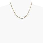 Sterling Silver And Vermeil 2.5mm Diamond-cut Rope Chain Necklace 16"-30" - Product Photo