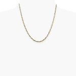 Sterling Silver And Vermeil 2.5mm Diamond-cut Rope Chain Necklace 16"-30" - Product Photo