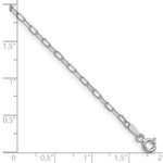 Sterling Silver Rhodium-plated 2.0mm Diamond-Cut Forzantine Chain Bracelet 7"-8" - Product Photo