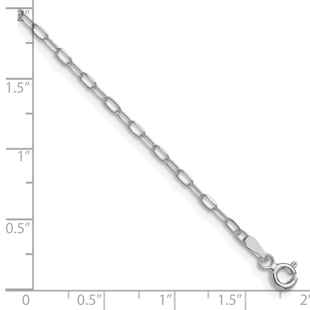 Sterling Silver Rhodium-plated 2.0mm Diamond-Cut Forzantine Chain Bracelet 7"-8" - Product Photo