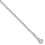 Sterling Silver Rhodium-plated 2.0mm Diamond-Cut Forzantine Chain Bracelet 7"-8" - Product Photo