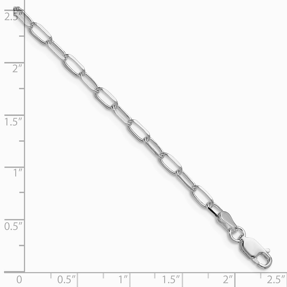 Sterling Silver RH-plated 3.15mm Diamond-Cut Forzantine Chain Bracelet 7"-8" - Product Photo