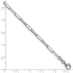 Sterling Silver Rhodium-plated 3.1mm Diamond-Cut Paperclip Chain Bracelet 7"-8" - Product Photo