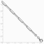 Sterling Silver Rhodium-plated 4.4mm Diamond-Cut Paperclip Chain Bracelet 7"-8" - Product Photo