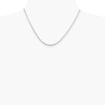 Sterling Silver 2.3mm Solid Rope Chain Necklace 16"-36" - Product Photo