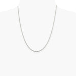 Sterling Silver 2.3mm Solid Rope Chain Necklace 16"-36" - Product Photo