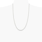 Sterling Silver 2.3mm Solid Rope Chain Necklace 16"-36" - Product Photo